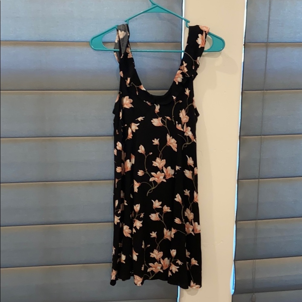Black Floral Mini Dress